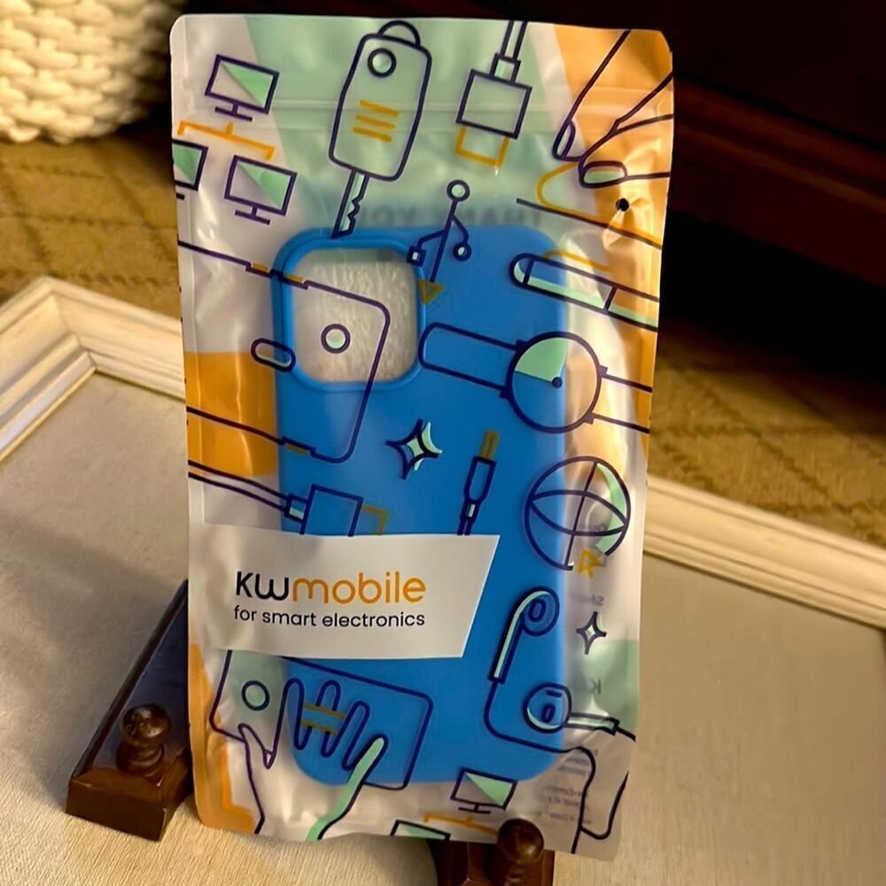 KW Mobile silicone blue iPhone case for 12 pro max NWT